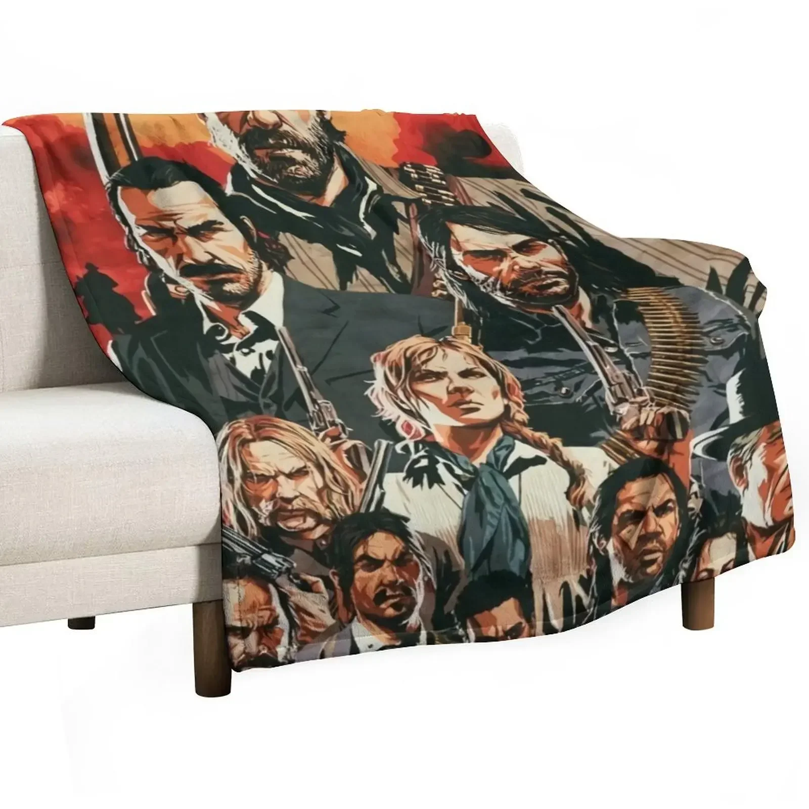 cool art works of rdr 1 and 2 online game cool Throw Blanket manga Stuffeds Polar Giant Sofa Blankets