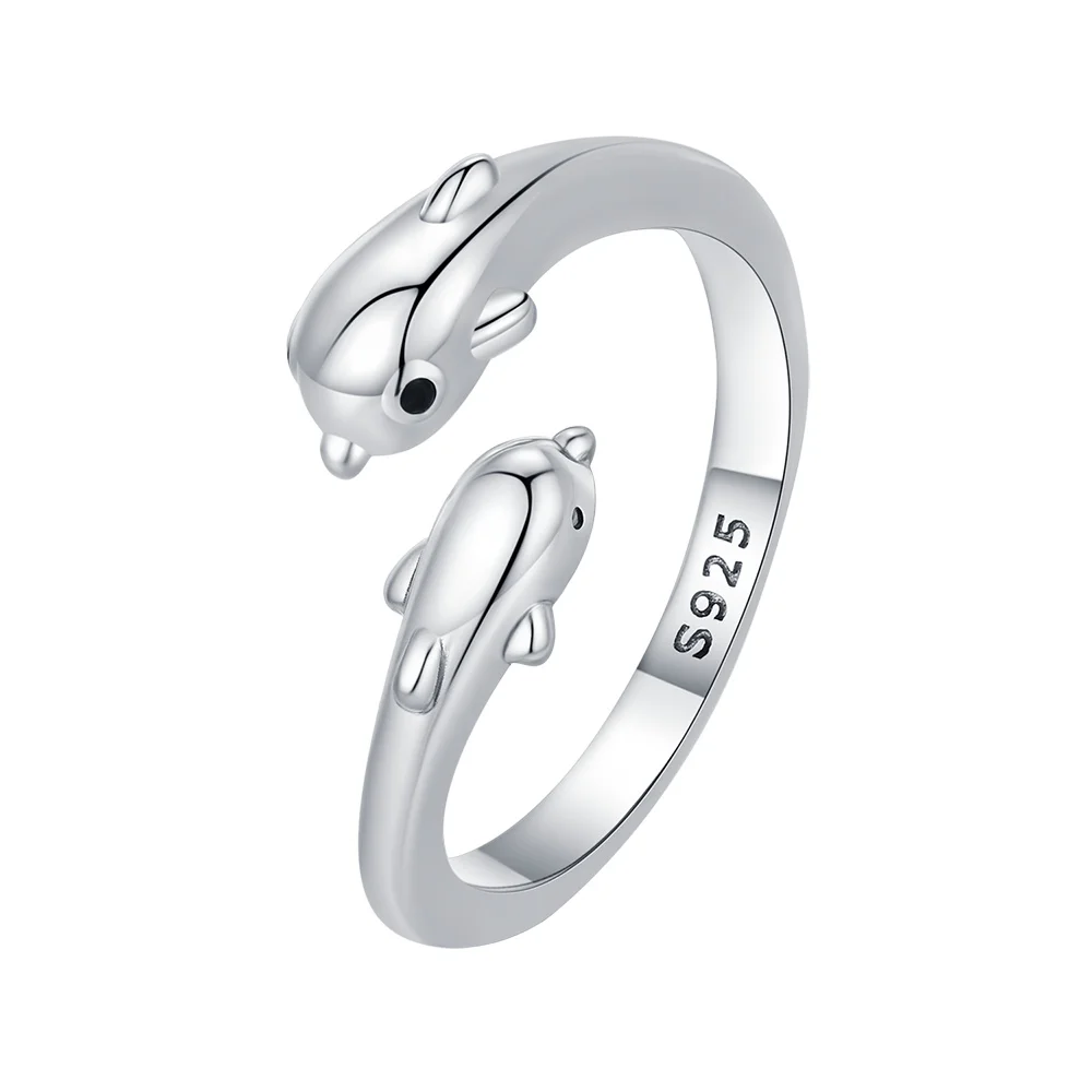 Women's Adjustable 925 Sterling Silver Animal Hoop Ring
