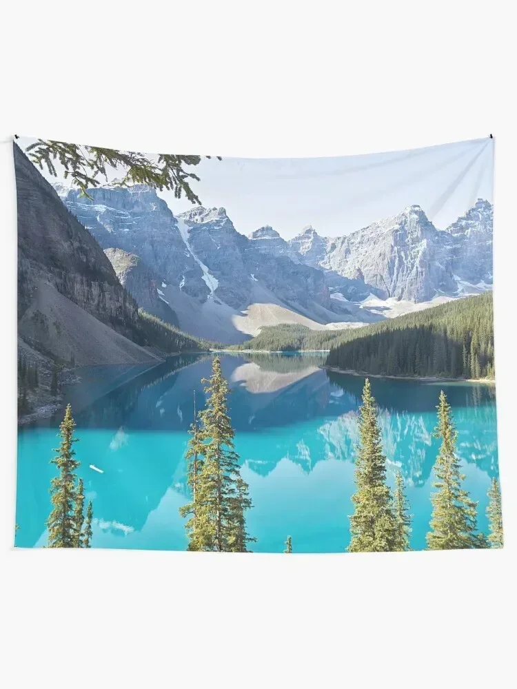 Lake Moraine 2 - Alberta, Canada Tapestry Bathroom Decor Aesthetic Room Decorations Anime Decor Tapestry