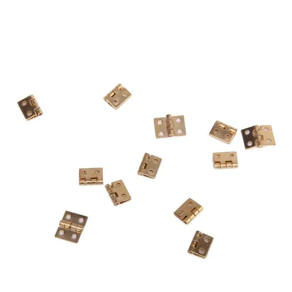 12pçs mini dobradiças para gaveta de armário e armário com 48 peças de parafusos: 12 móveis e acessórios em miniatura para casa de bonecas