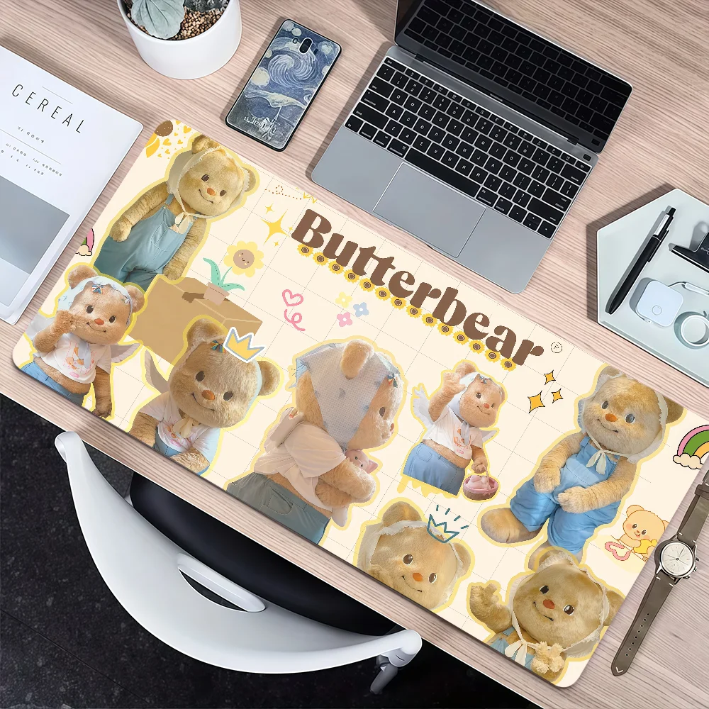 B-Butter bear Mouse Pad Non-slip Thickened MousePad Large Writing Lockedge Office Student Gaming Cushion