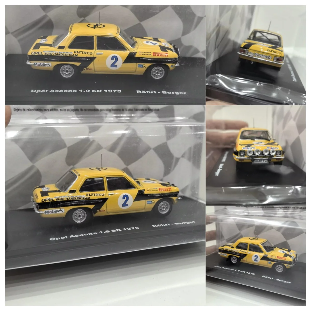 

IXO Diecast 1/43 Scale OPEL ASCONA SR # 2 1975 Racing 66 Alloy Car Model