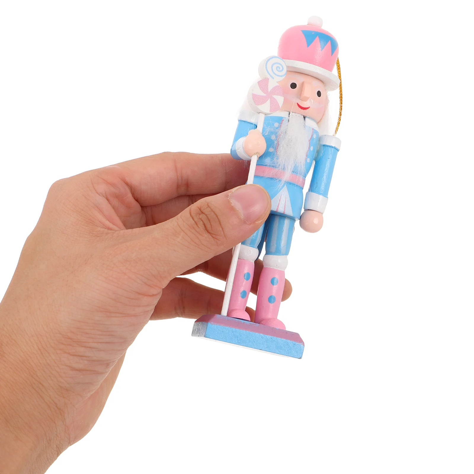 

4pcs Nutcracker Christmas Decor Wooden Nutcracker Soldiers Holiday Pendants For Tree Tabletop Display Miniature Figurines