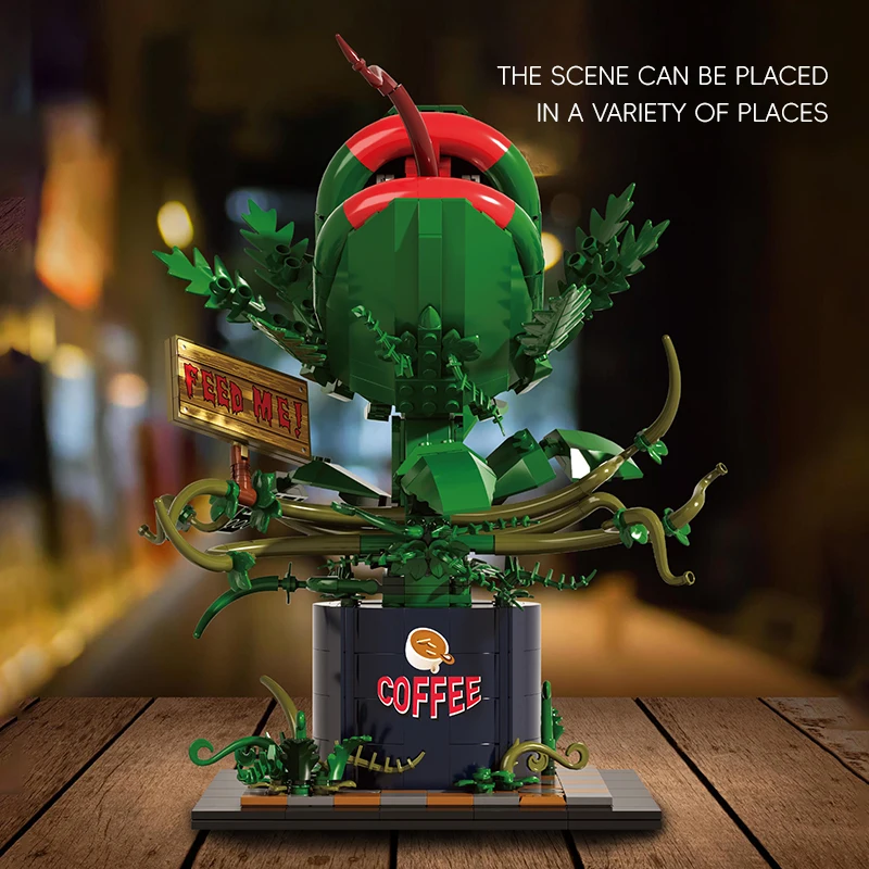 Nouveau Piranha plante blocs de construction ornement Chomper plantes en pot horreurs fleur modèle briques jouets enfants adultes cadeaux 838 pièces