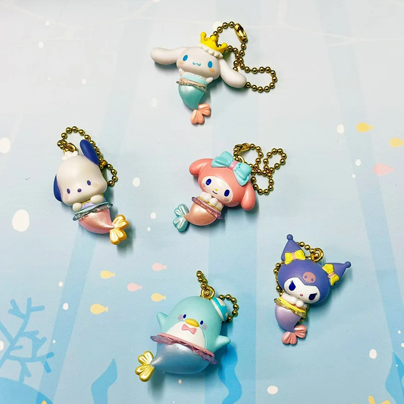 Bandai Gashapon Toys Pendant Mint Edition Kuromi MyMelody Pochacco Cinnamoroll TuxedoSam Action Figure Doll Toys Gifts for Kids
