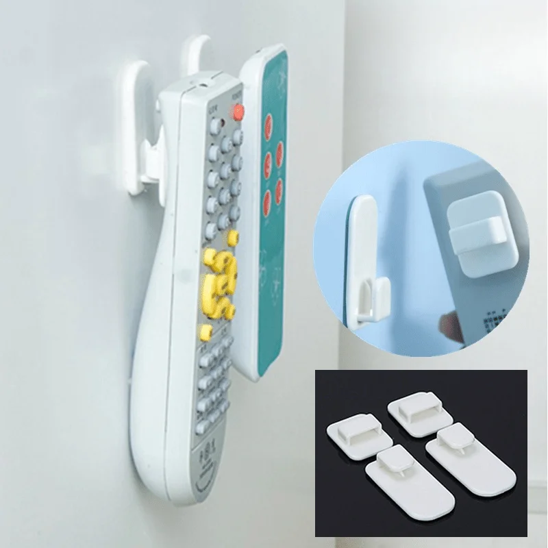 2pcs/Set Plastic Remote Control Sticky Hook For TV, Air Conditioner, Self-adhesive Strong Sticky Holder