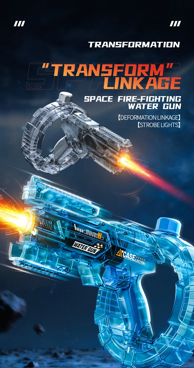 Electric Water Gun With Led Lights And Full Auto Fire Mechanism_voghion.com