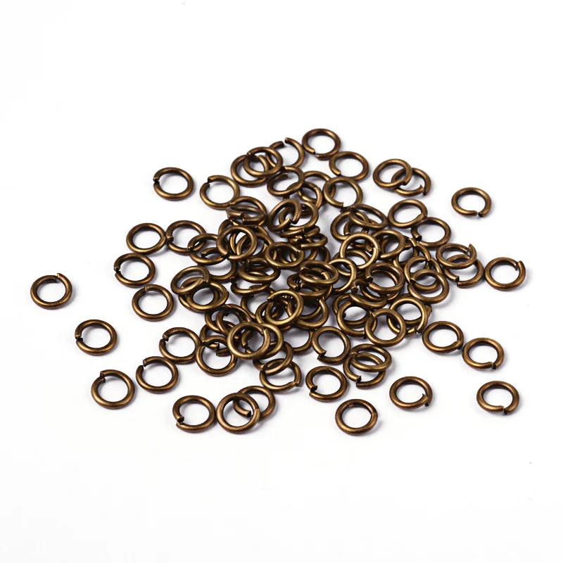 

10gs 90pcs Antique Bronze Brass Jump Rings Open Jump Rings 18 Gauge 6x1mm Inner Diameter: 4mm 90pcs/10g
