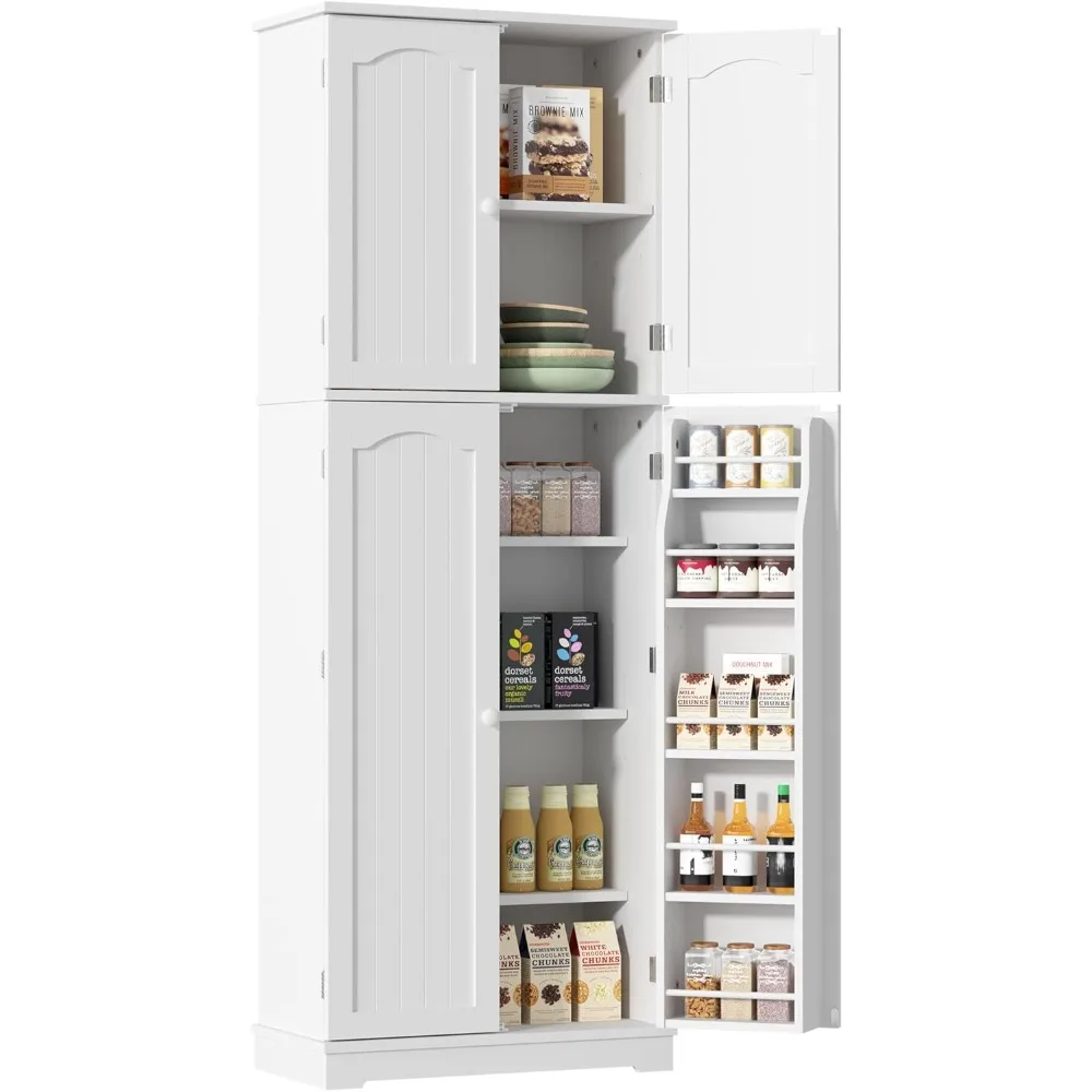 

64 '' kitchen storage cabinet, high cabinet storage cabinet with door and shelf, food independent pantry in kitchen