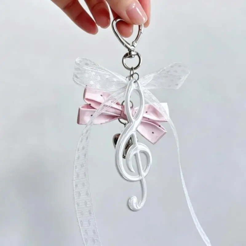 31BB Translucent Music Note Keychain Charm for Daily Carry Items Use