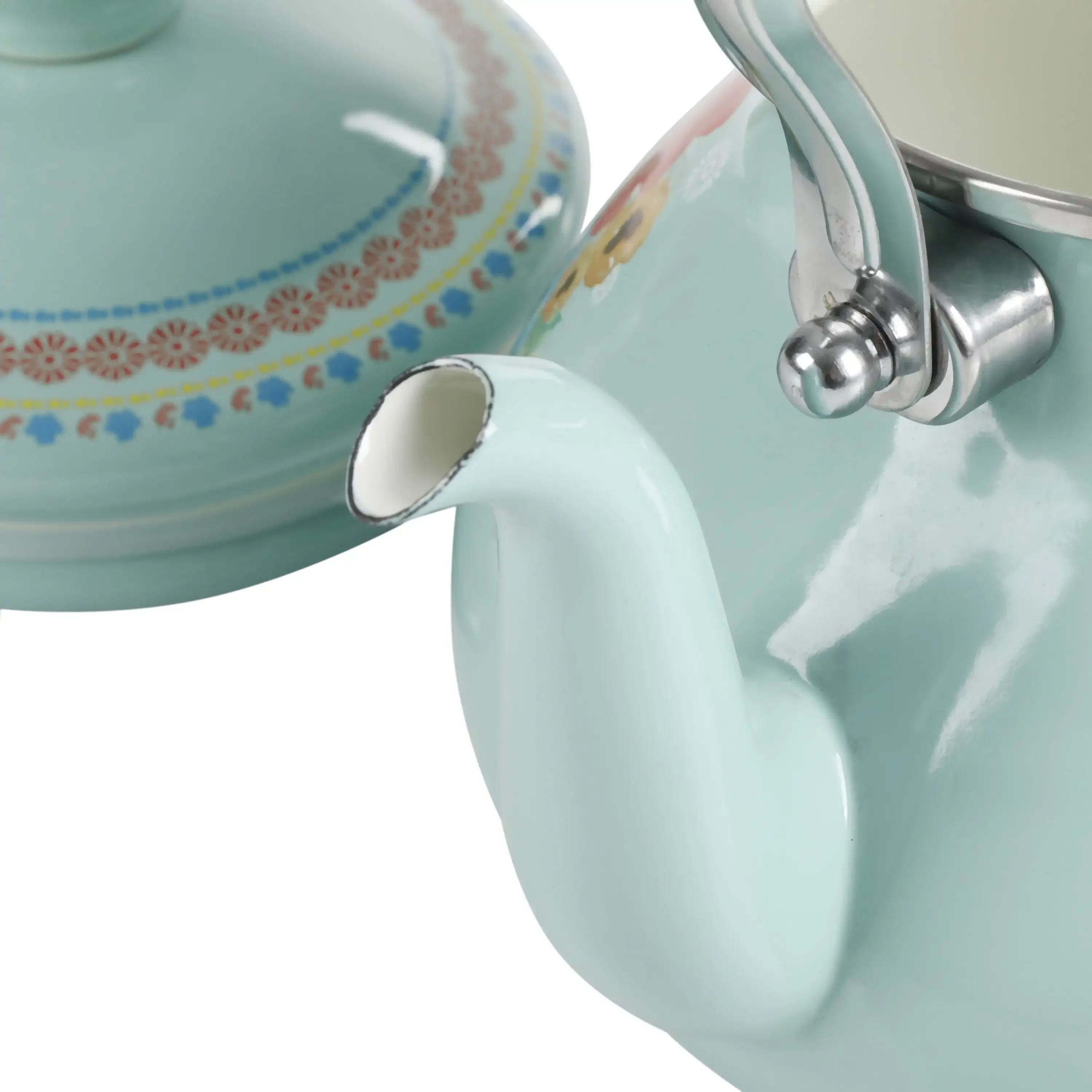 Breezy Blossom Enamel on Steel 1.9-Quart Tea Kettle