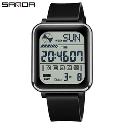 Fashion Sanda Digital Watch Men Military Army Sport Top Brand Luxury Led Stopwatch Waterproof Electronic Gift Stuednt Watches