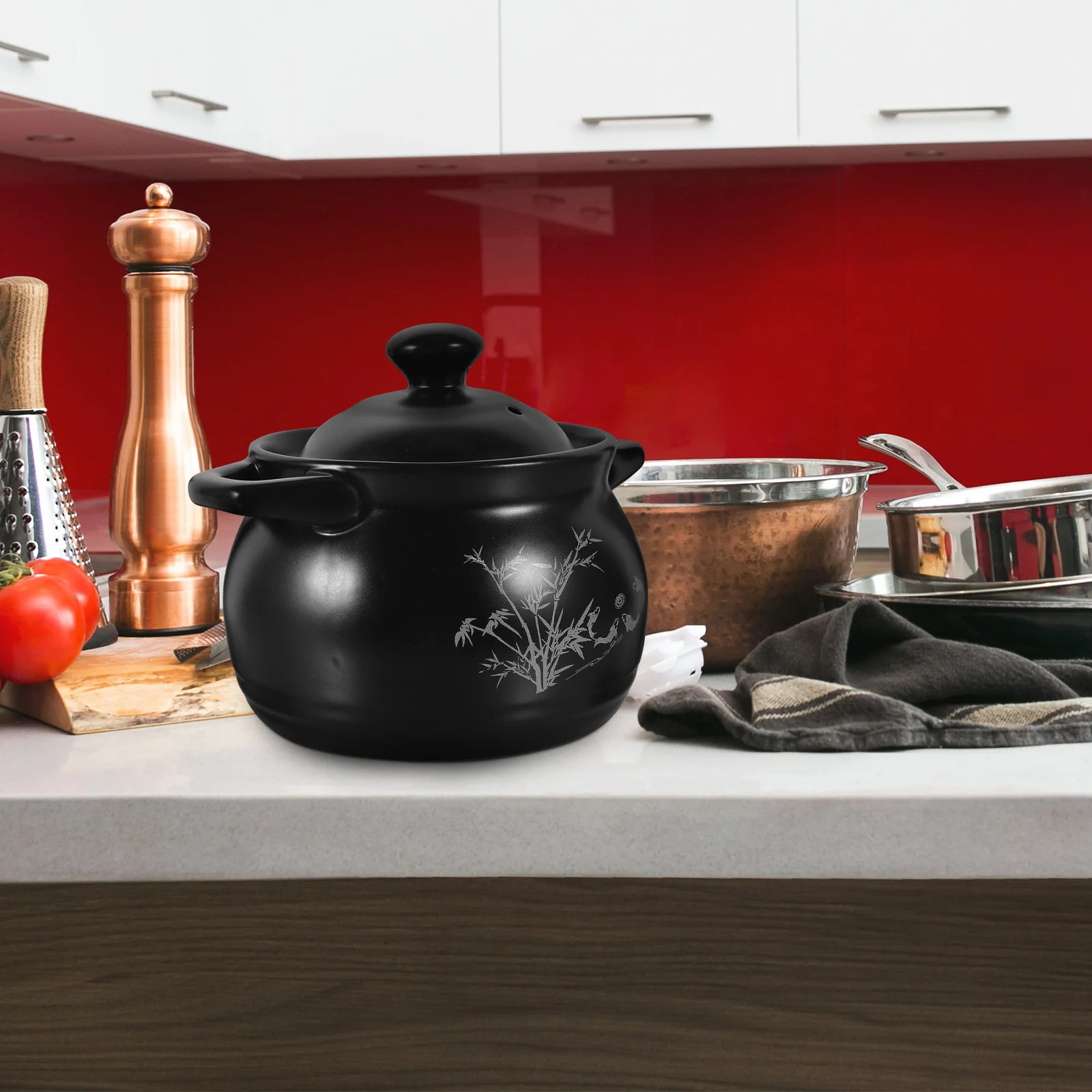 

Soup Pot Household Stockpot Stew Kitchen Multi-functional Stewing Cooking Ceramic Casserole