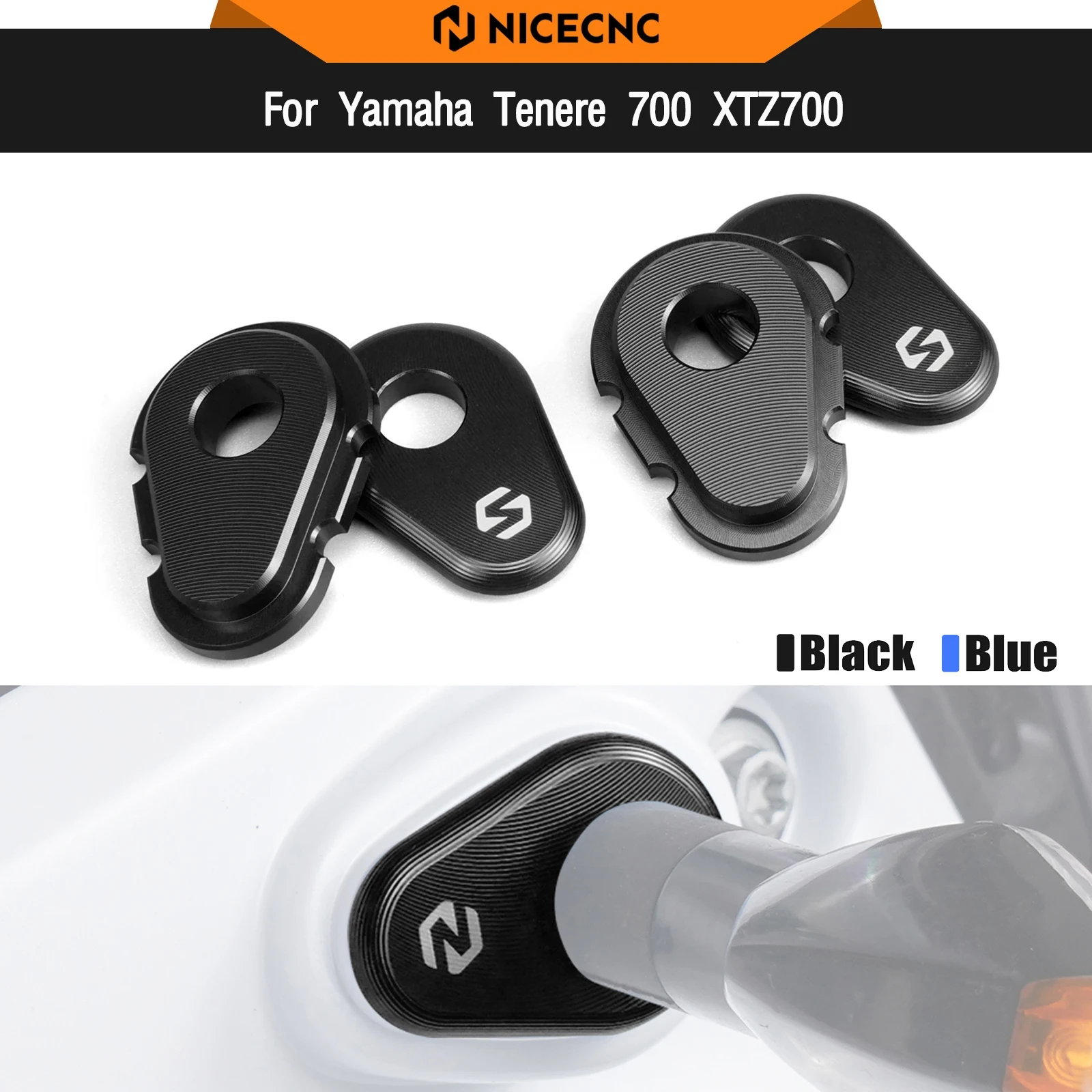 

For Yamaha Tenere 700 XTZ700 2019-2024 Turn Signals Indicator Adapter Spacers T700 Rally Edition 2020-2024 T7 World Raid 2022-24