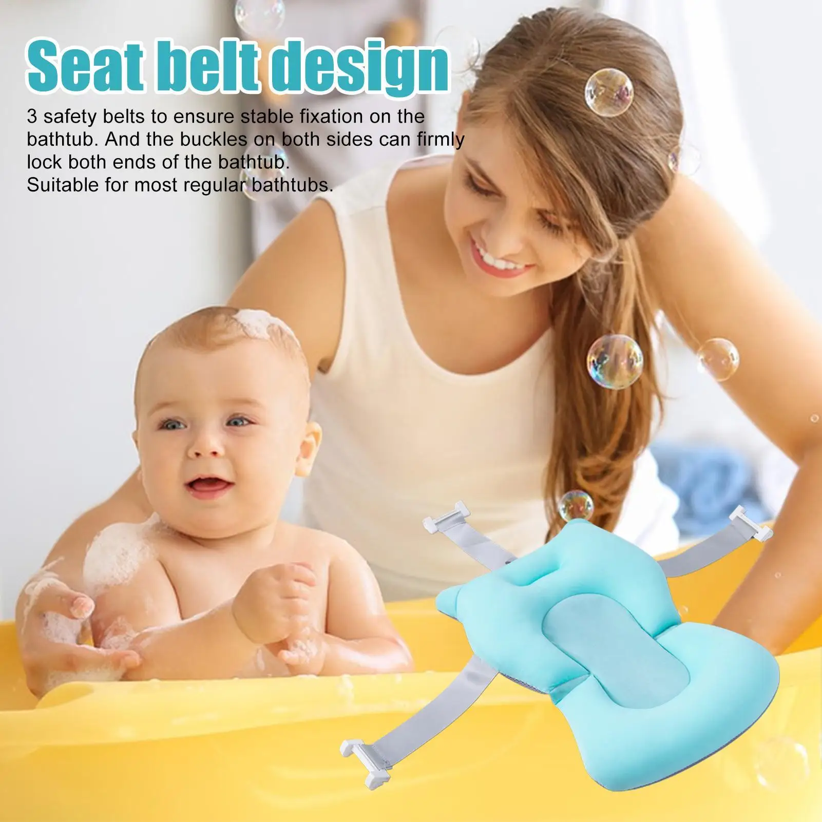 Baby Bath Cushion Pad Anti-skid Support Pillow Infant Bath Supporter Newborns Support Seat Mat For Bathtub Baby Care - view 5