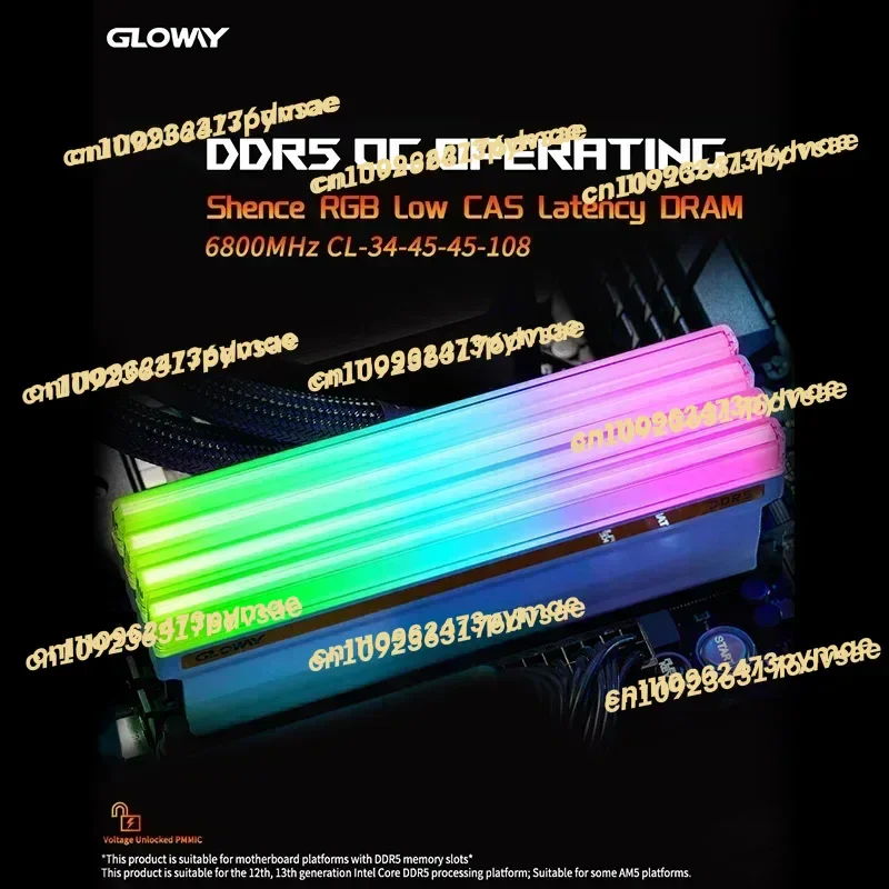 

NEW GLOWAY DDR5 32G Ram(16Gx2) 6800 MHz RGB RAM ddr5 motherboard 32G ddr5 ram