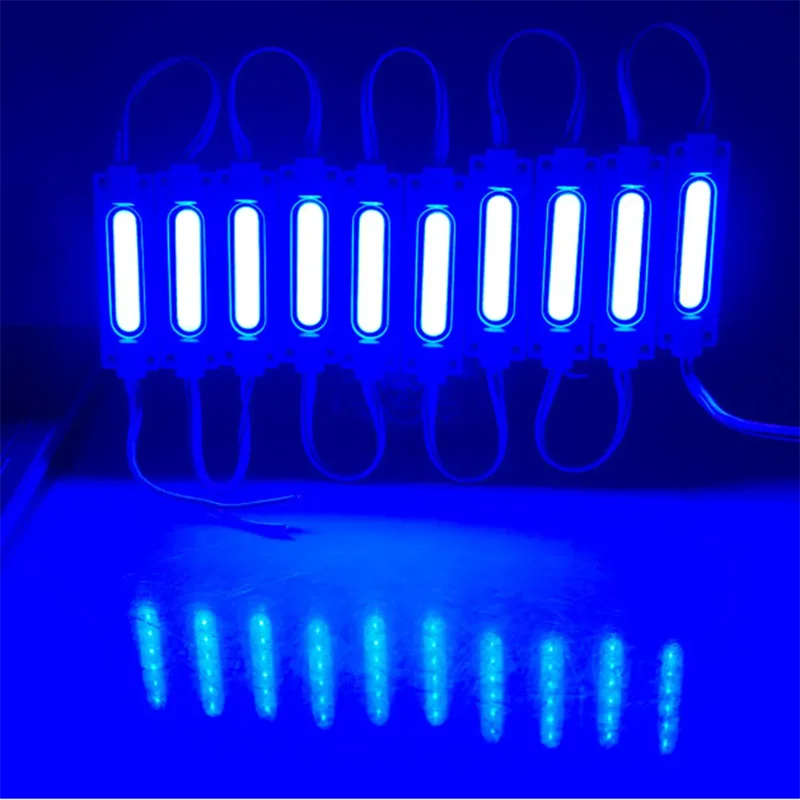 2024 new 20-pack 12V LED COB Module Light Blue Yellow Red White Green Color IP65 Waterproof for Advertisement Shop Decor Lamp