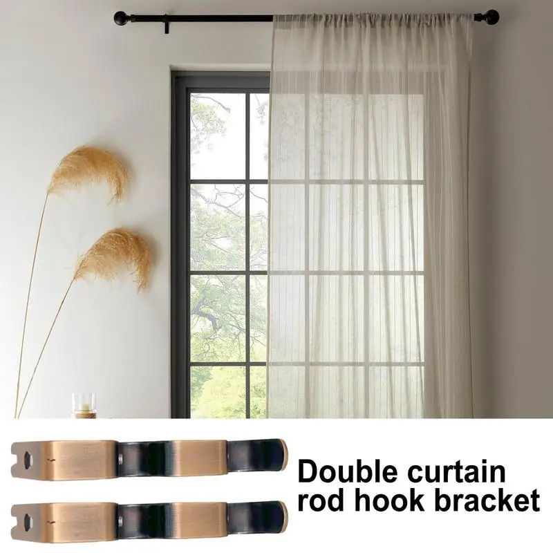 Drape Brackets For Drape Rod Drape Rod Hangers Wall Hooks Drape Hardware Mounting Brackets Drape Rod Holder Double Drapery Rod