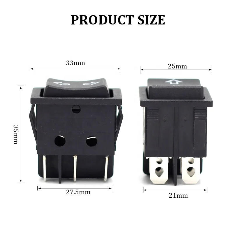 6-Pin DPDT Power Window Momentary Rocker Switch AC 250V/16A 125V/20A ON-OFF-ON Switch (1Pack)