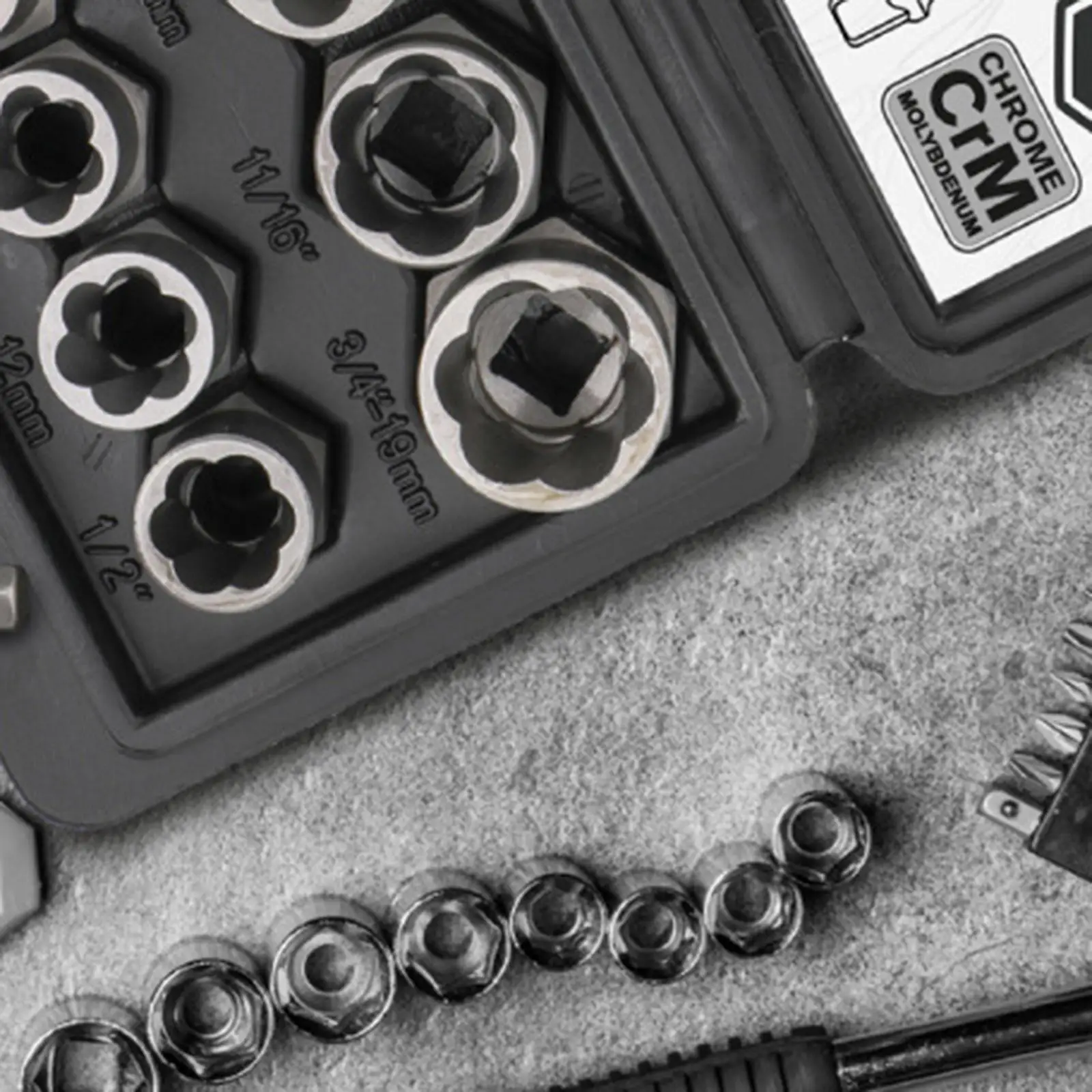 Wheel Nut Socket Extractor Set 14pc Bolt Remover Tool Kit Cr Mo Steel Damaged Screw Extractor Socket for Impact Wrench Car