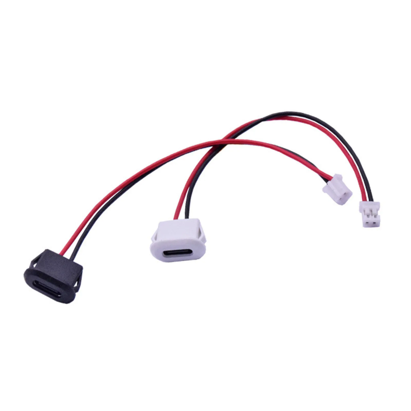Conector de Cable de alimentación hembra tipo C, 10 piezas, 2 pines, 2P, puerto de carga rápida, interfaz de datos con Cable, Cargador USB