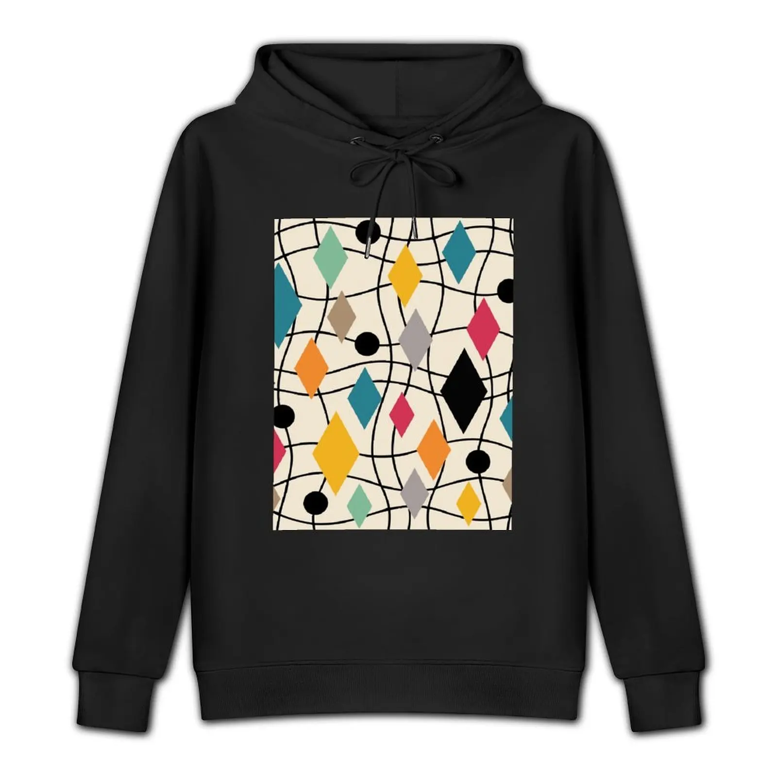 Colorful Mid Century Modern Geometric Abstract 546 Pullover Hoodie mens clothes hoody