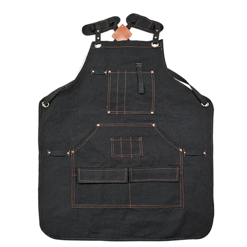 Modern Simple Thickened Canvas Apron Woodworking Electrician Gardening Work Clothes Tool Apron