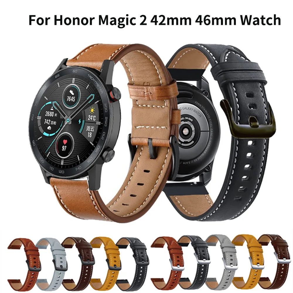 Genuine Leather Strap For Ticwatch Pro 3 Ultra GPS 22mm Sport Band For Ticwatch Pro 3 LTE/2020/GTX/E2/S2 Replacement Bracelet