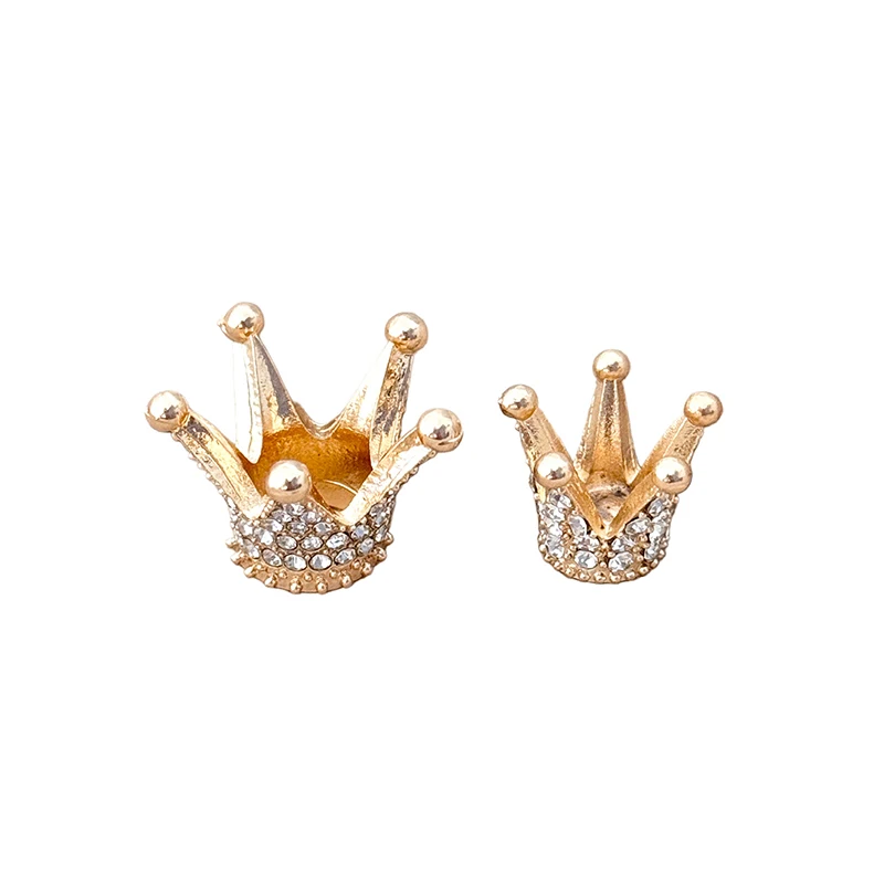 2/3 ชิ้น Dollhouse Miniature Gold Mini Alloy Crown Rhinestone Princess Crown ขนาดเล็ก Tiara ของเล่นตุ๊กตาอุปกรณ์เสริม