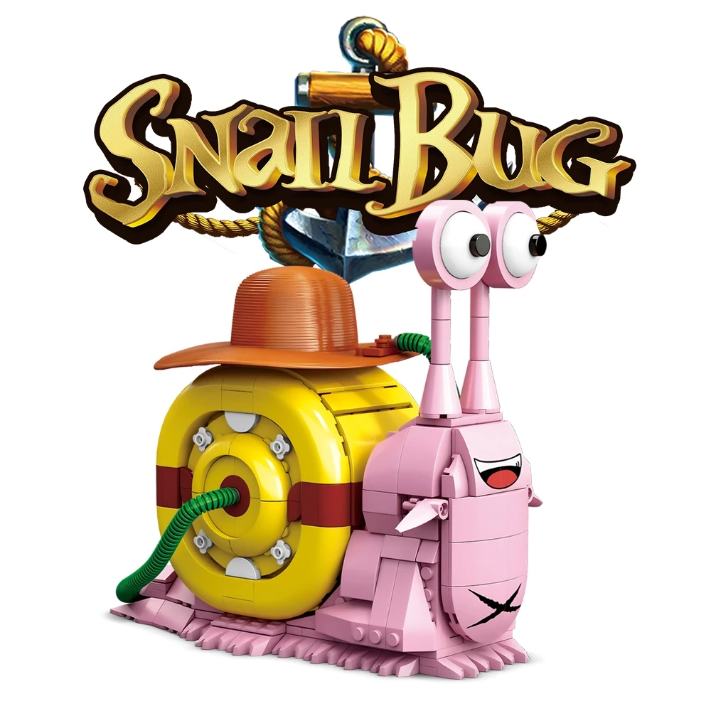 Criativo animal caracol bug modelo blocos de construção tijolos brinquedos diy decorações mesa para crianças aniversário dia das bruxas presentes natal