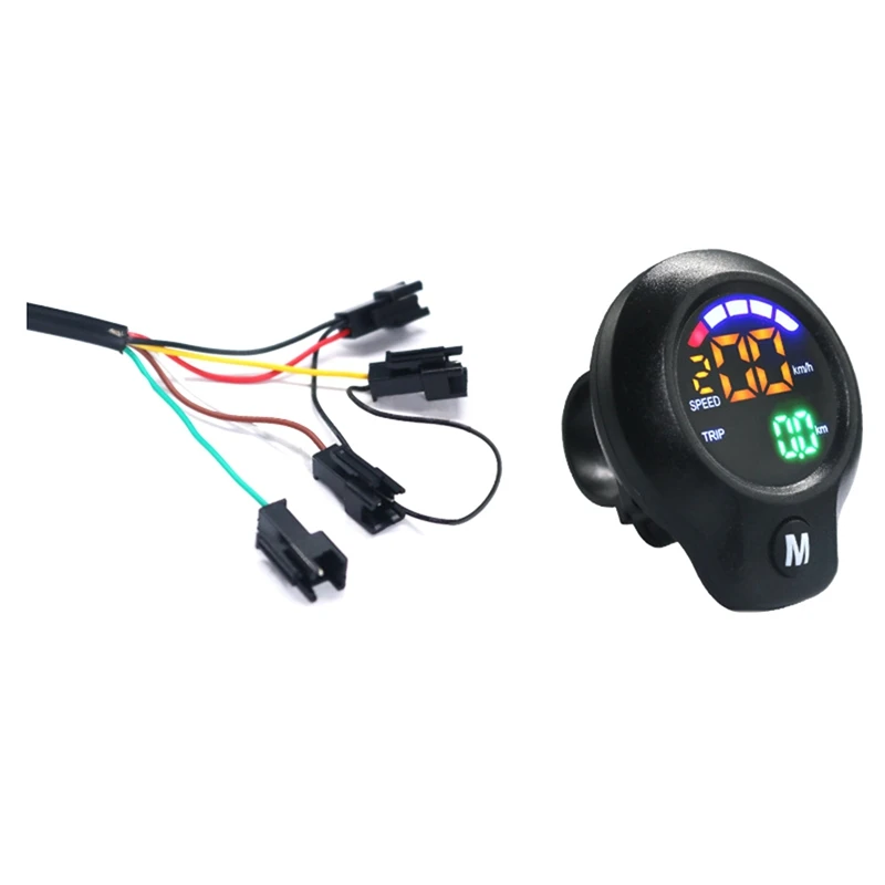 

Hot Ebike Throttle Bicycle Digital Display Easy To Install Good Compatibility Mileage Speed Measurement Voltage Display