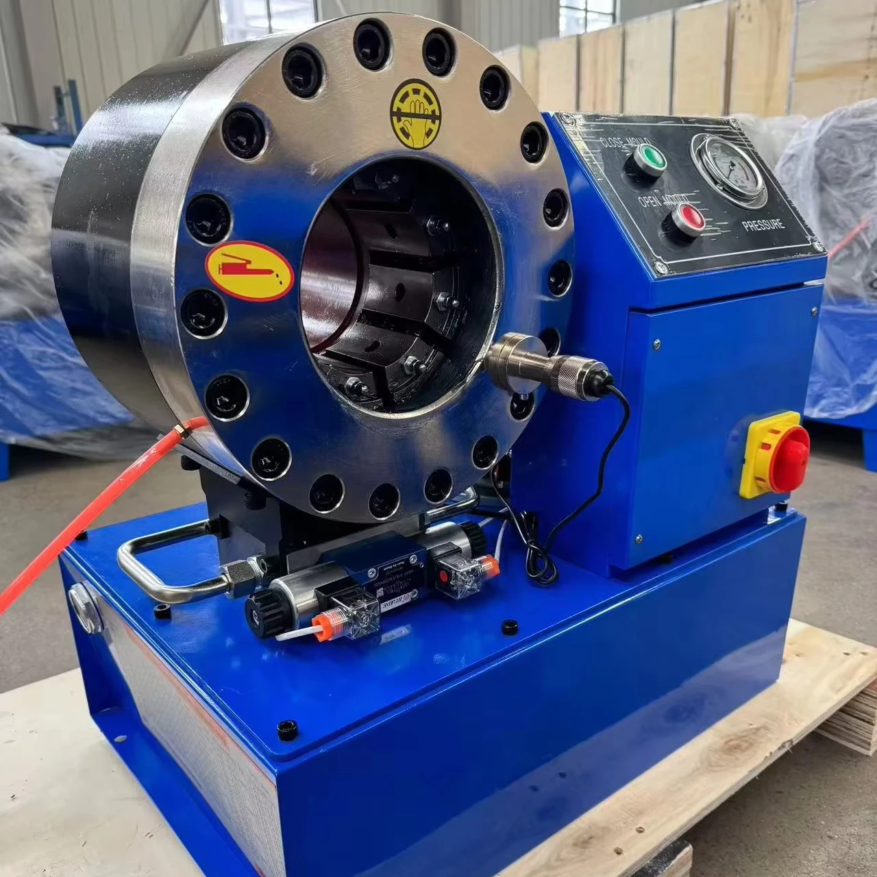 

Low Factory Price Automatically 2 Inch Press Pressure Flexible Hose Crimping Machine 51mm QYW51S Hydraulic Hose Crimper