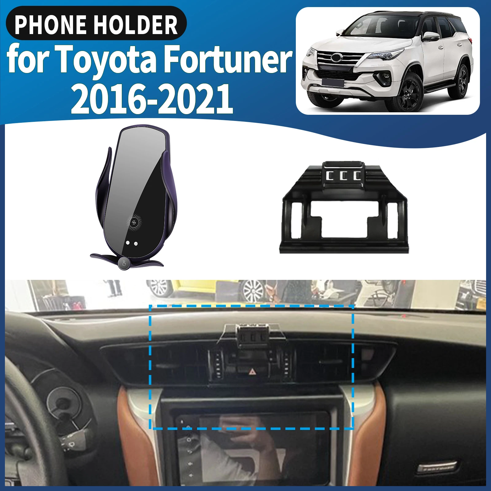 

fit for Toyota Fortuner 2016 2017 2018-2021 Car Phone Holder Mount Vehicle-Specific GPS Navigation Easy Installation accessoires