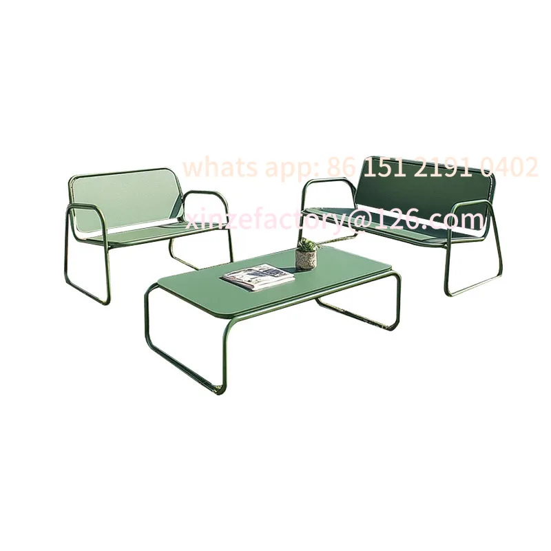 Tavoli e sedie da esterno personalizzabili cortile giardino tavolo da esterno in lega di alluminio villa balcone terrazza Nordic leisure