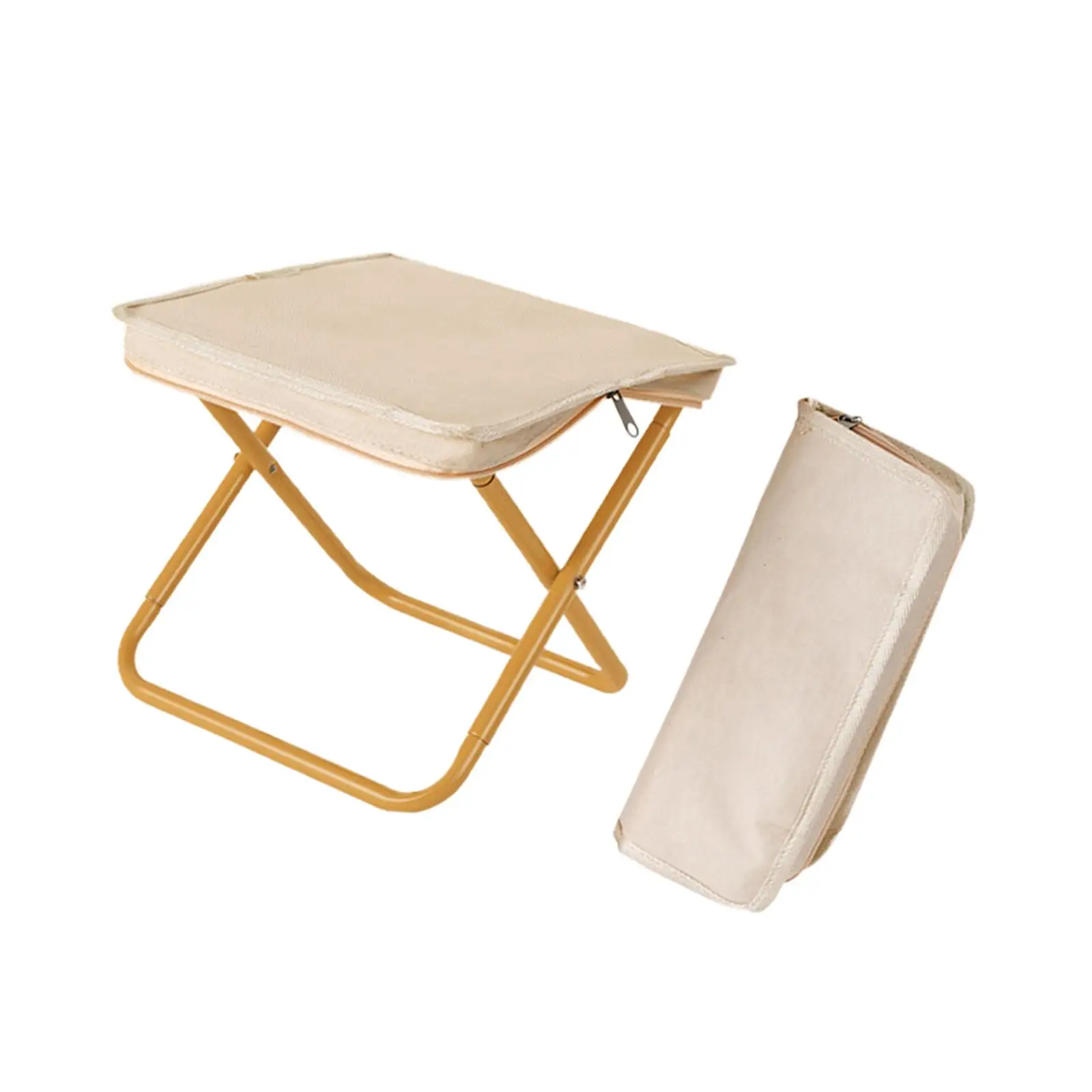 Camping Stool Portable Folding Stool Lightweight Carbon Steel Bracket Folding Small Chair Camp Stool for BBQ Patio Gardening