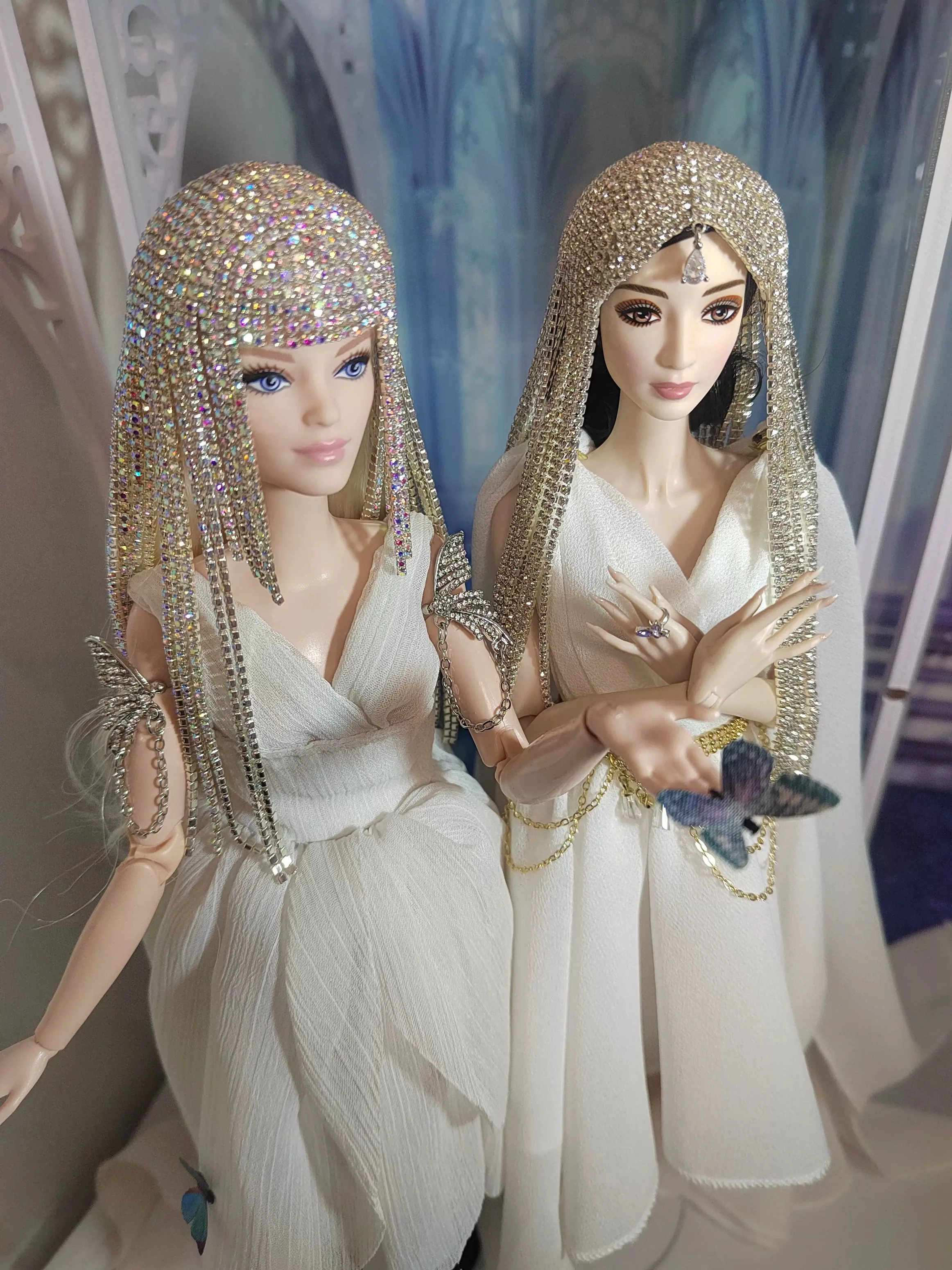 เครื่องประดับนางแบบขนาด 30 ซม. เพชรระยิบระยับ แฟชั่นที่คาดผมประดับเพชร นางฟ้าประดับเพชร สำหรับตุ๊กตาเจ้าหญิงขนาด 1/6 แต่งตัว