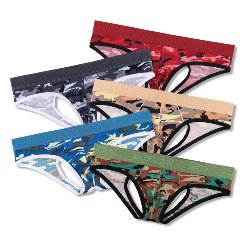 Camouflage Sexy Men Underwear Jockstrap Bikini G-strings Men Thongs Backless Briefs U Pouch Underpants