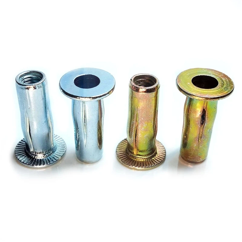M4 M5 M6 M8 304 Stainless Steel Petal Rivets Bolt Cap Slotted Pull Rivet Nut Color Zinc Plating Car License Plate Fixed Screw