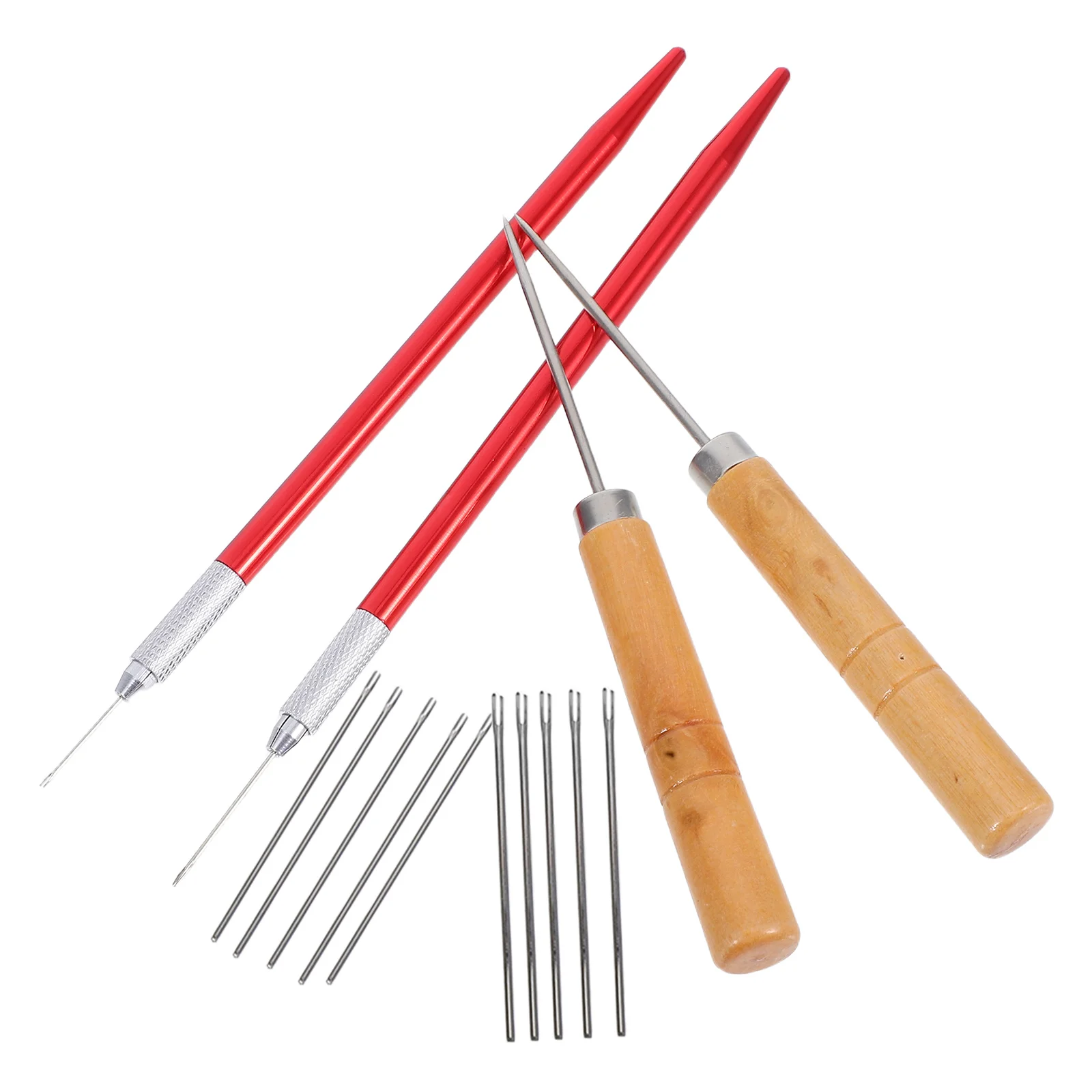 

1 set Rerooting Kit 0.6/0.8Mm Precision Rooting Needles For Bjd Wooden Handle Hair Replacement Tools Hair Restoration Supplies
