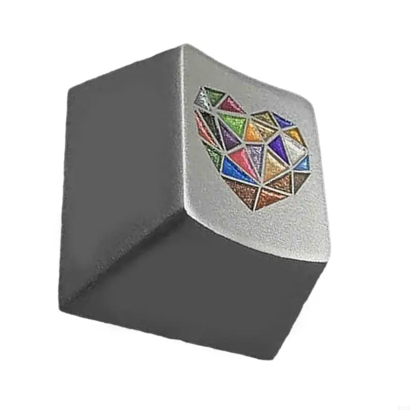 E21E Aluminium Alloy Original Keycap Featuring Colorful Heart Pattern Keycap