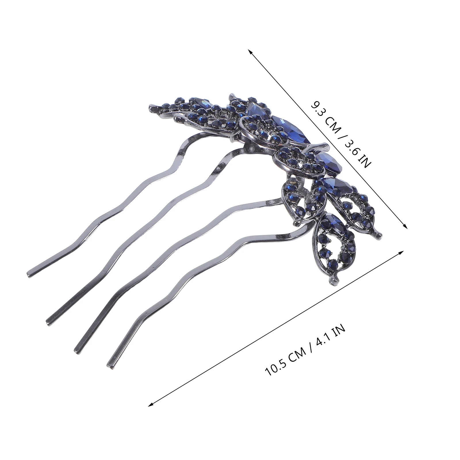

2pcs Rhinestone Side Hair Combs Durable Alloy Wedding Bridal Accessories Vintage Crystal Flower Hair Clips Styling Comb For