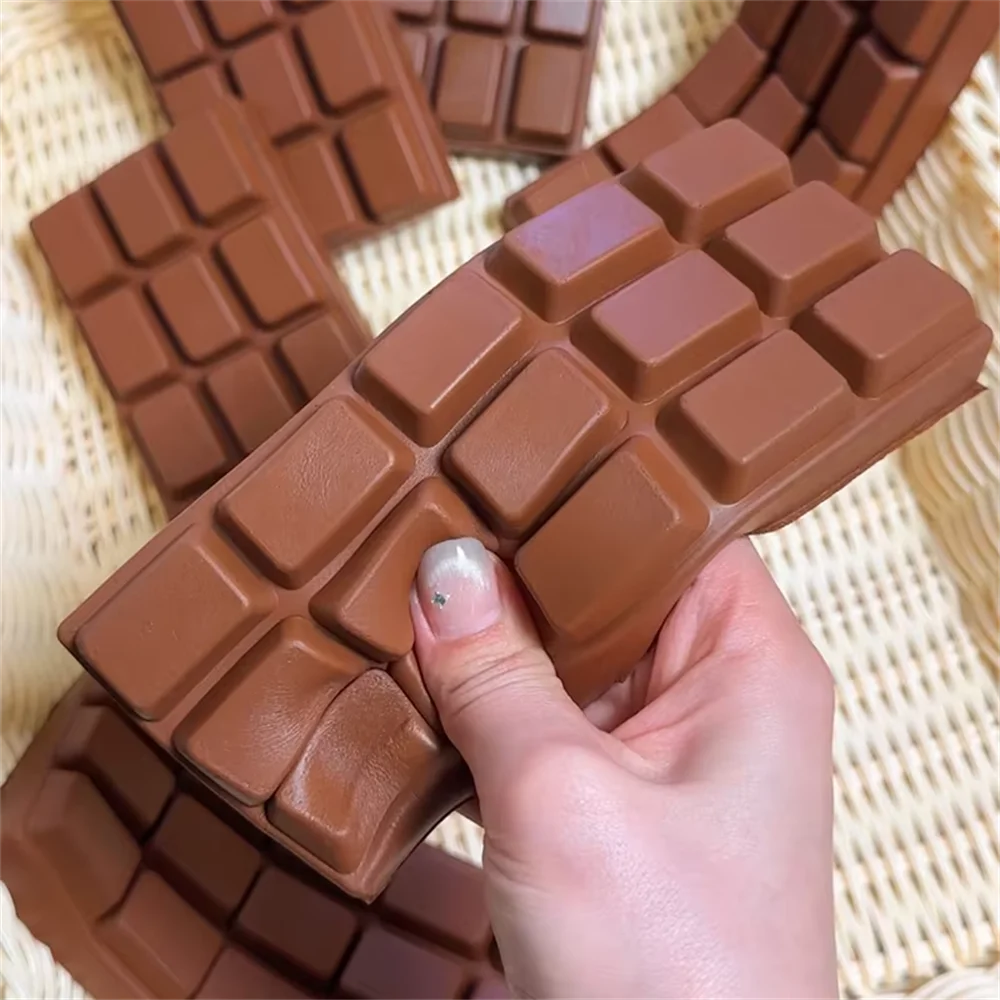 1PCS Simulated Chocolate Squishy Squeeze Toy PU Soft Slow Rebound Fidget Toys Stress Relief Sensory Squeeze Toys