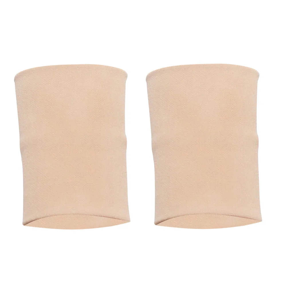 

2pcs Sports Wristbands Elastic Compression Support Beige Bands Fitness Wraps Breathable Material Promote Circulation Boost