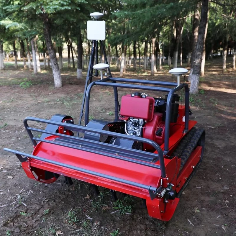 Factory  Hot Selling Remote Control Tracked Lawn Mini Robot Brushless Motor Power 850W Flail Mower