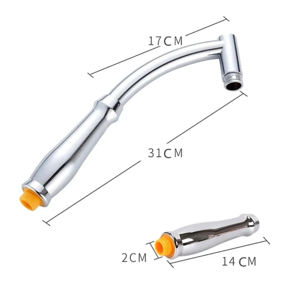 2 шт. 2 шт. ручной удлинитель для душа насадка для душа дополнительная труба ABS Водопад трубка с серебряным Арочным дизайном детали для дома