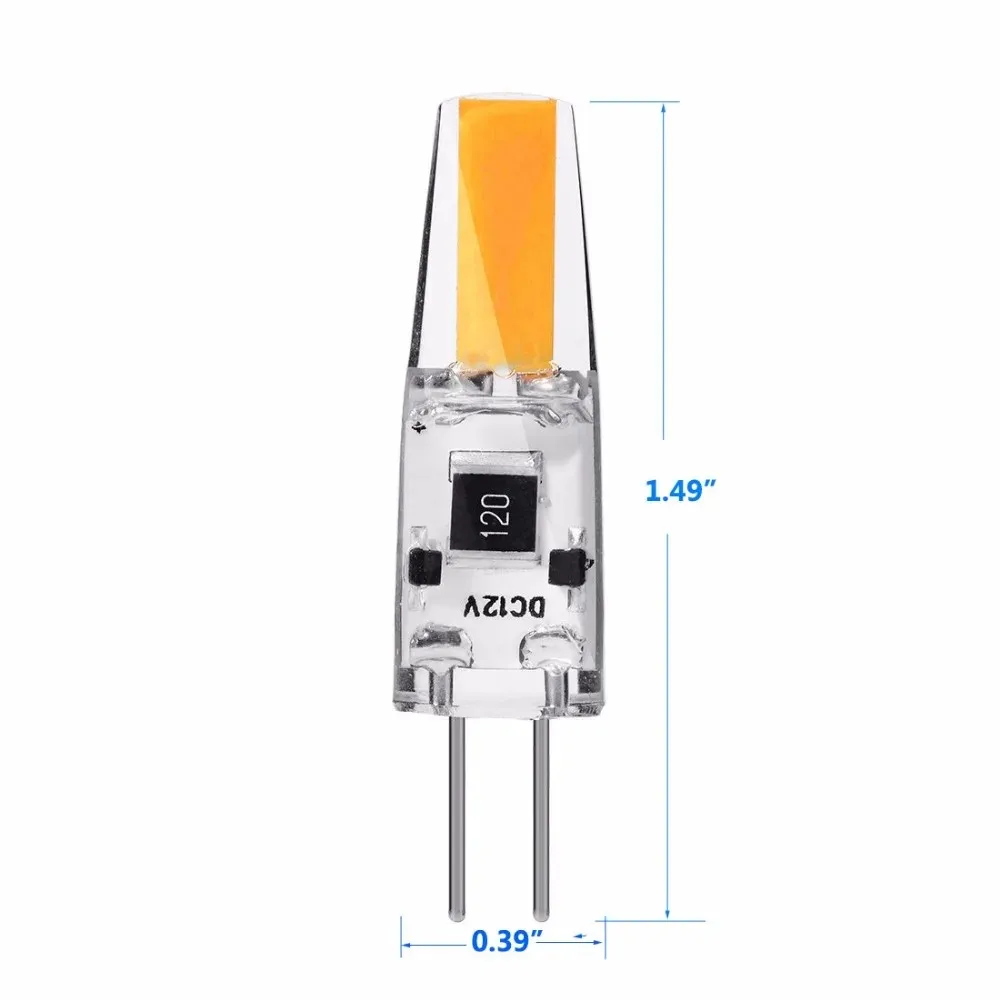 Cob dimmable Mini G 4led wick lamp 6W bulb AC 12V/220V candle lamp replace 30W/40W halogen lamp 2508 bead for pendant lamp