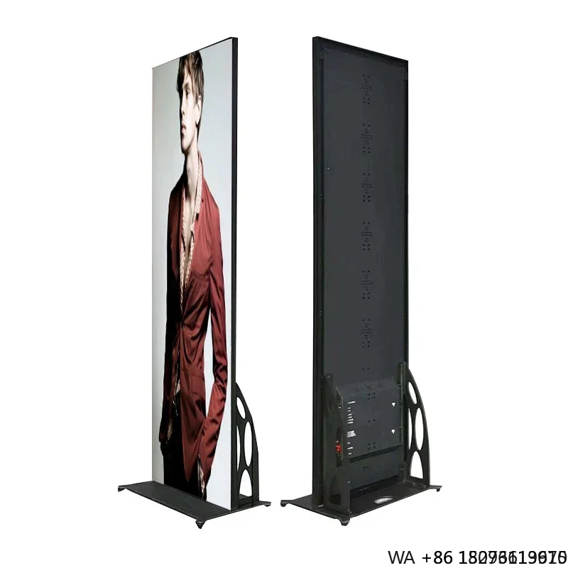 Indoor Vertical P1.86/P2 LED Poster Full Color Screen for Mall Clothing Stores