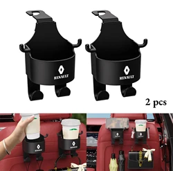 2pcs Car Seat Back Water Cup Holder Hook Storage Box Vehicle Drink Storage Hanger For Renault koleos duster megane 2 logan clio