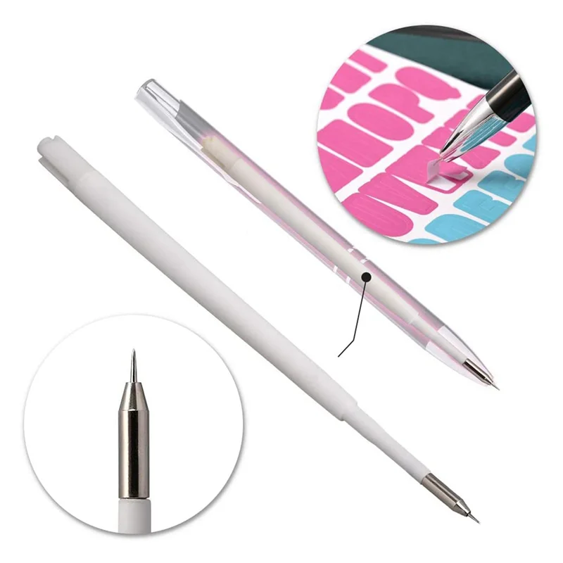 

AB34-20 шт. сменные стержни для ручек с тонкими точками, запасные стержни для ручек для прополки, сменные сменные иглы для рукоделия, виниловые инструменты