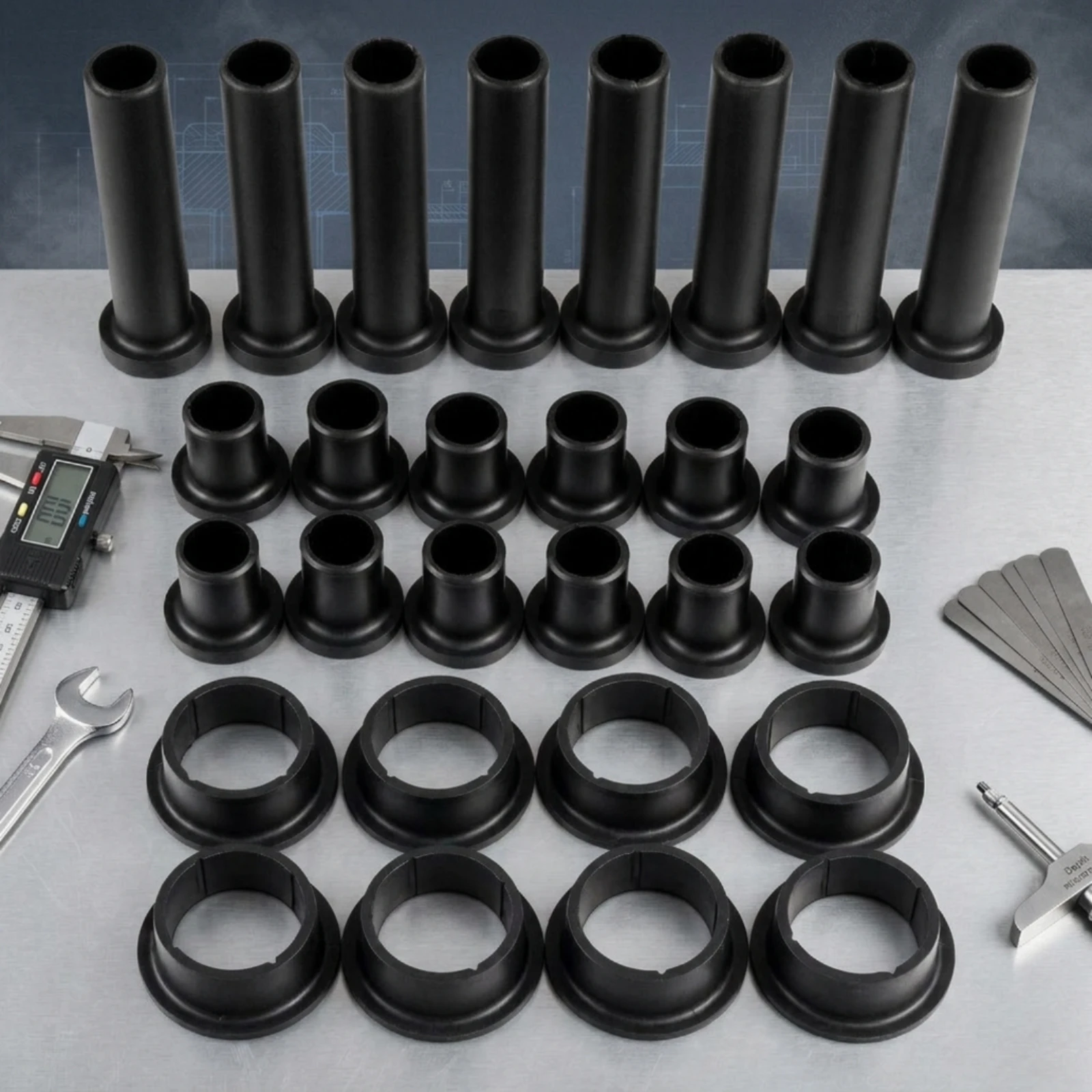 28 Pieces A-Arm Bushing Kit Replacement Control Arm Bushing Kit Part Heavy-Duty Self-Lubricating for ATV Riders, Trail Riding view 3
